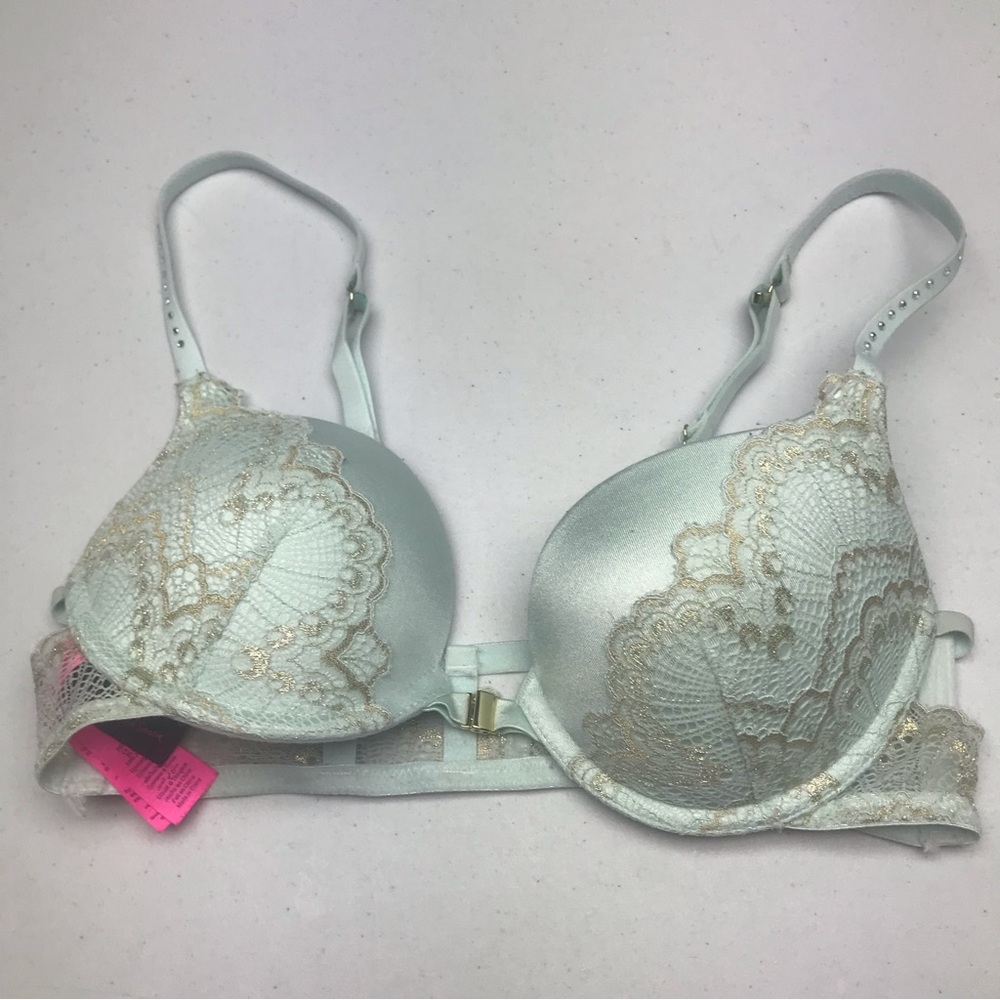 LS GRN/GLD Beyond Sexy Push-up, 32B. *P1021